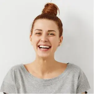 woman laughing