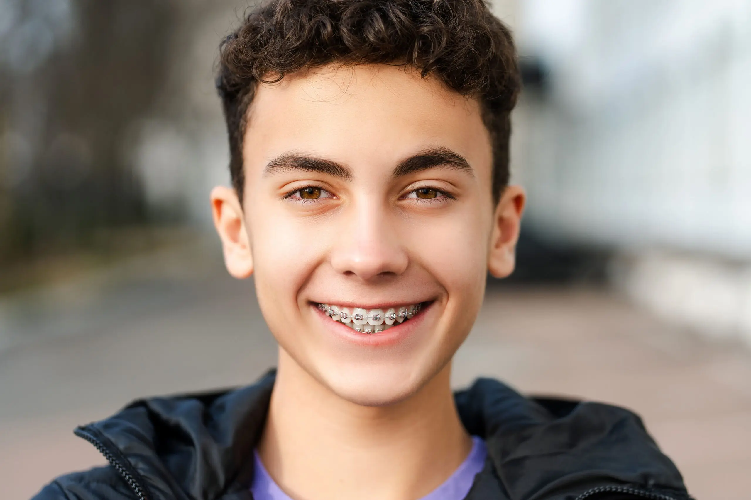 young man with braces