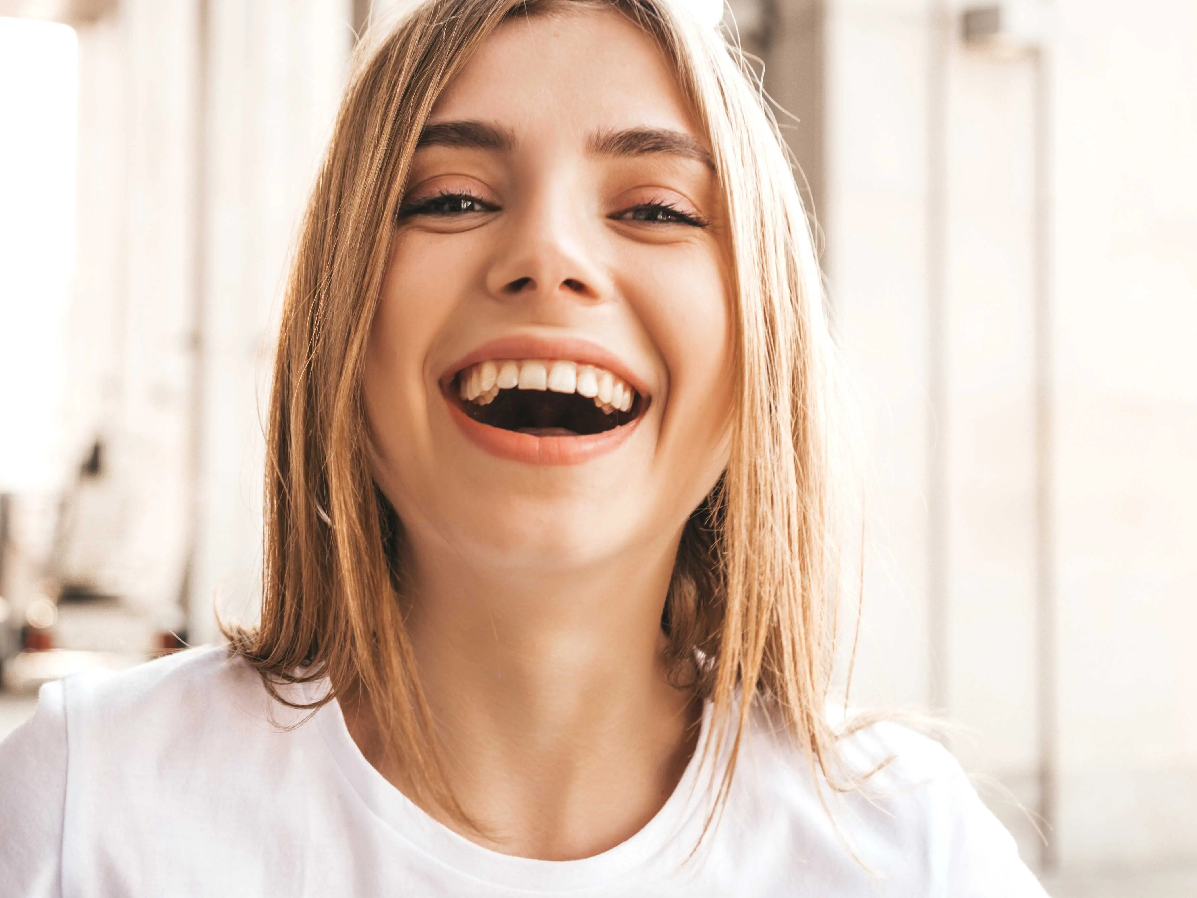 portrait of young woman smiling
