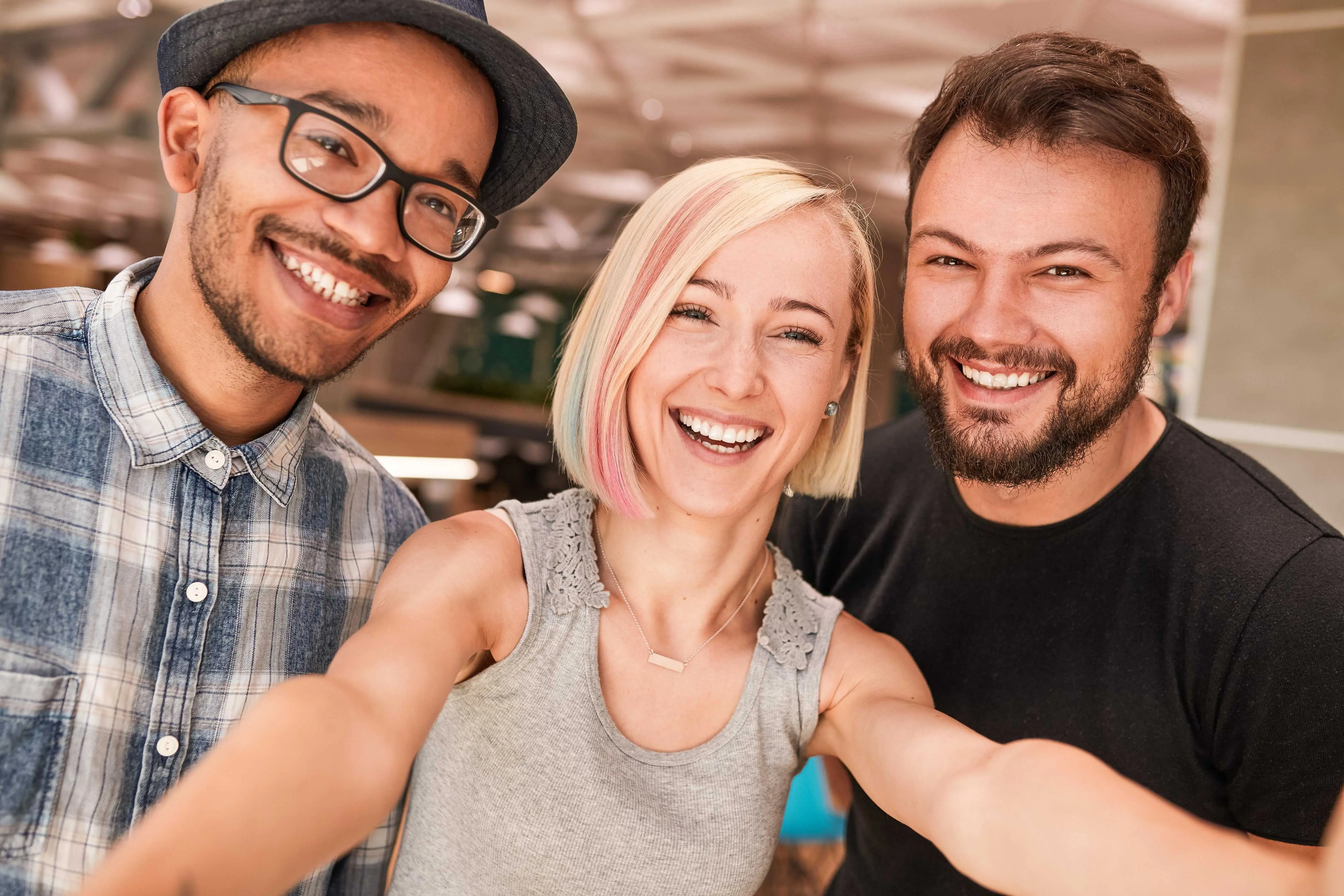 group of friends smiling