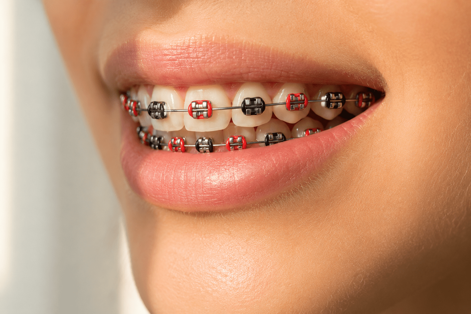 Braces and bright smile
