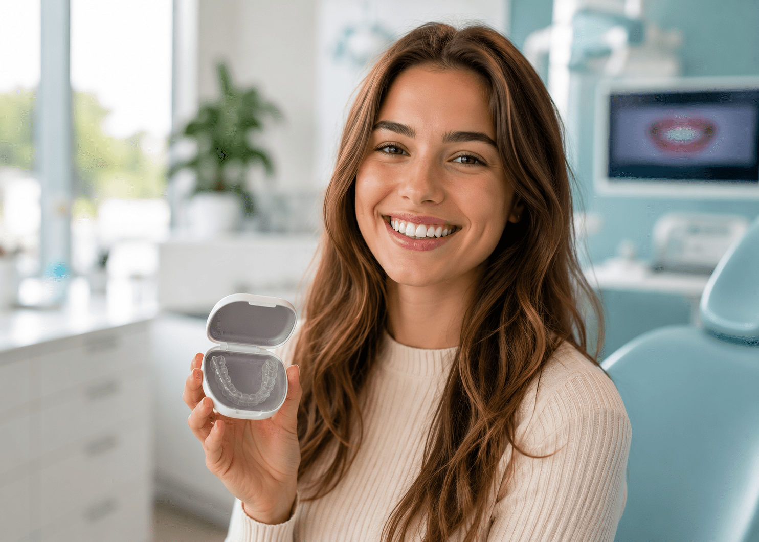 Dental clinic smile and retainer showcase