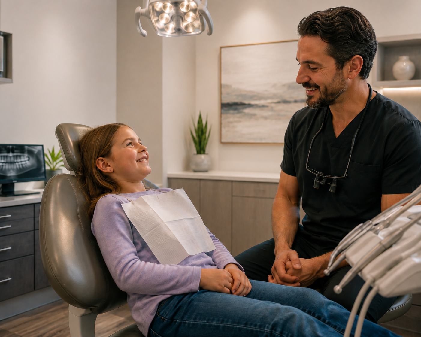 Friendly Dental Checkup in Modern Clinic