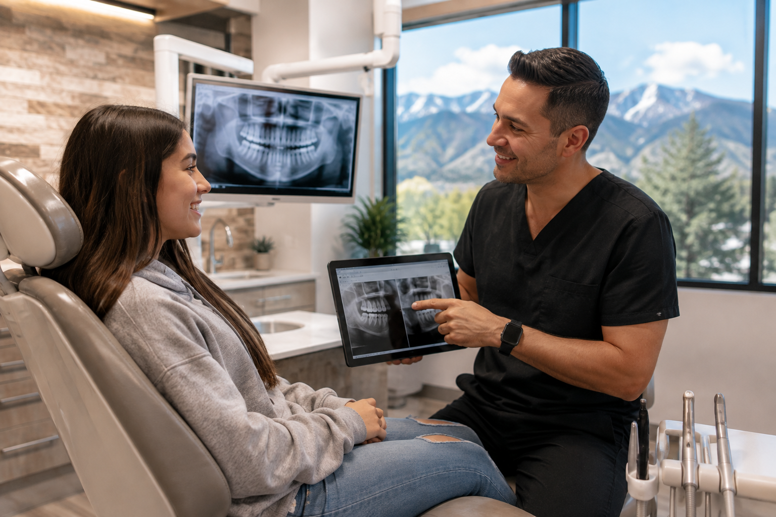 Friendly Dental Consultation with X-Rays