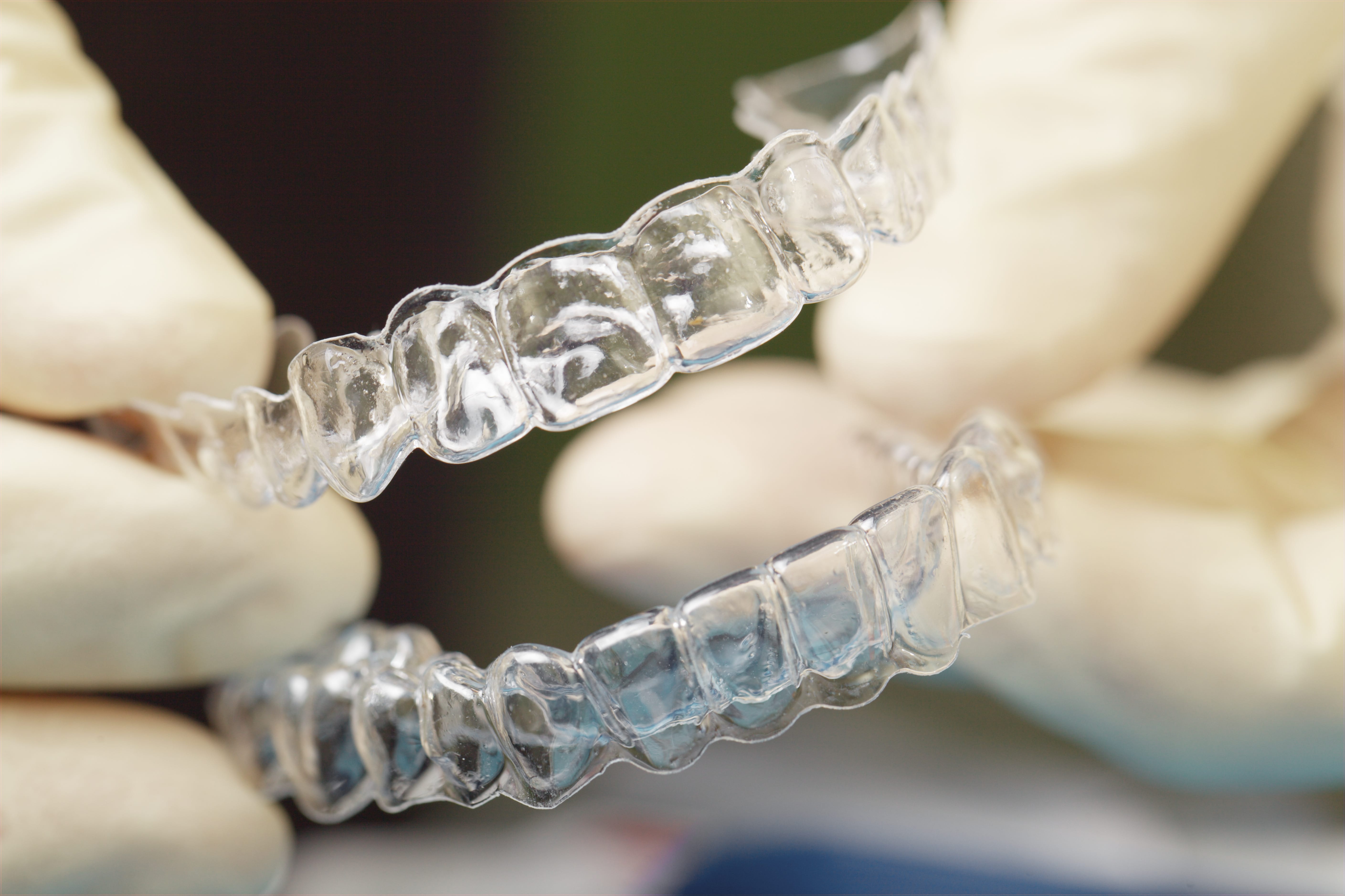 close up clear aligners