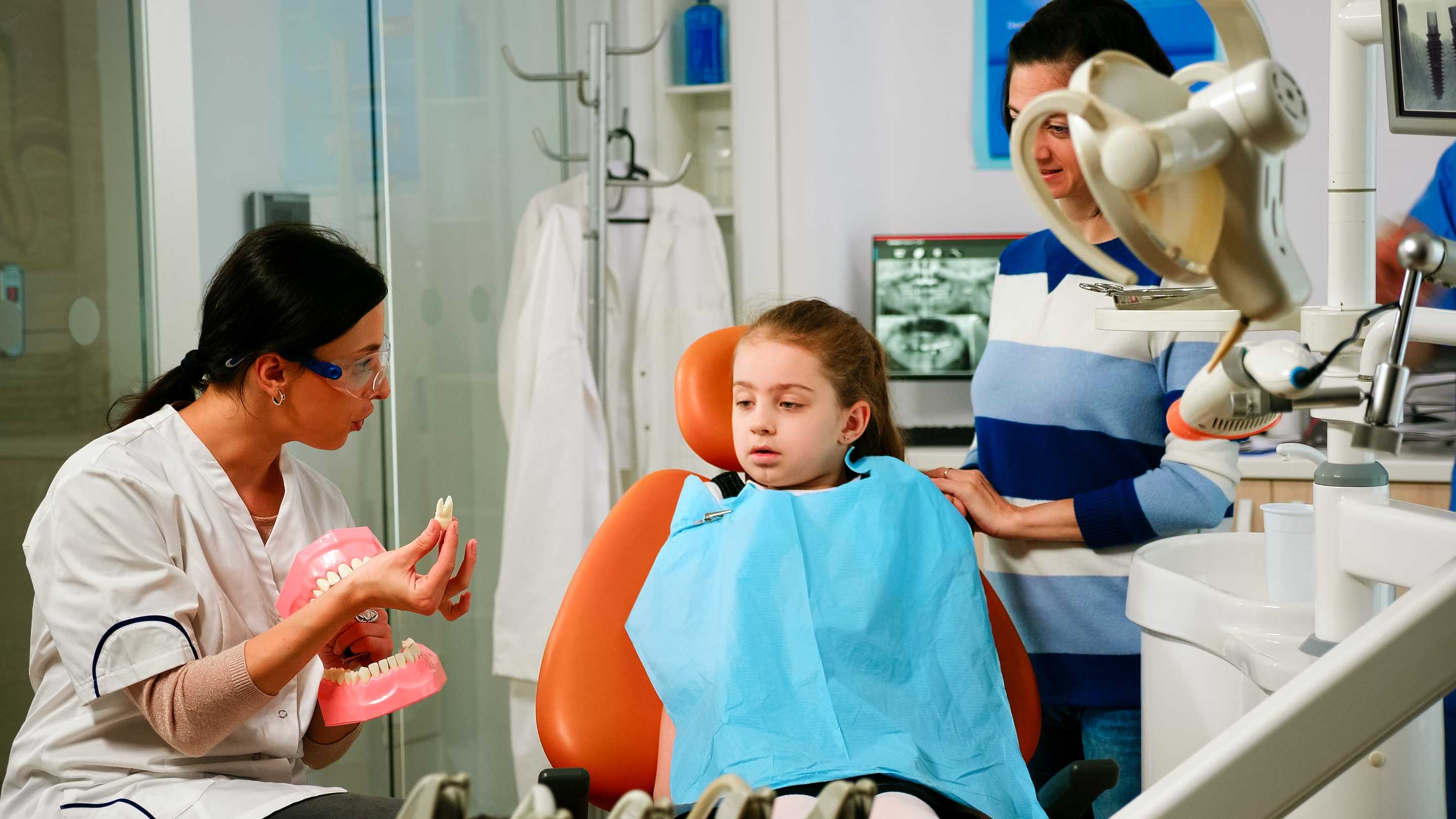 kid getting braces